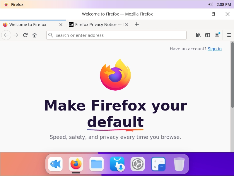 Cutefish 預設安裝咗 Firefox 作為網絡瀏覧器